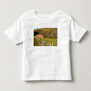 Red barn and fencerow along the Blue ridge Toddler T-Shirt