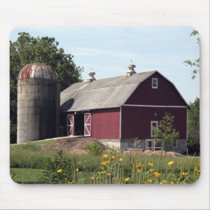 Red Barn and Silo Mouse Mat