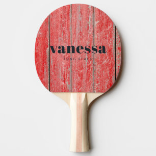 Red Barn Boards Minimal Modern Classic Name Ping Pong Paddle