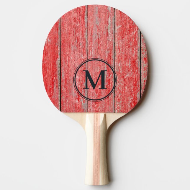 Red Barn Boards Monogram Ping Pong Paddle (Back)