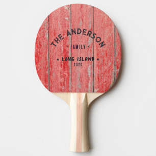 Red Barn Boards Vintage Seaside Family Name Ping Pong Paddle