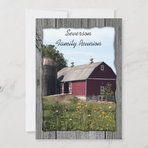 Red Barn Country Family Reunion Invitation