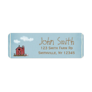 Red Barn Farm Address Label