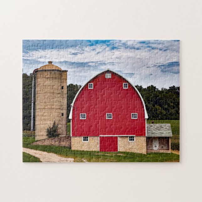 Red Barn Farm Landscape Jigsaw Puzzle (Horizontal)