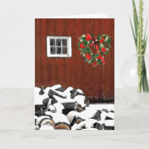 Red Barn Holiday Card