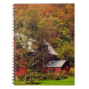 Red Barn in Autumn Notebook