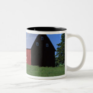 Red barn in Latah County, Idaho state PR MR) Two-Tone Coffee Mug