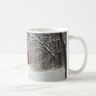 Red Barn in the Snow 2011 Coffee Mug