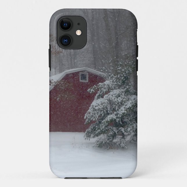 Red Barn in the Snow Case-Mate iPhone Case (Back)