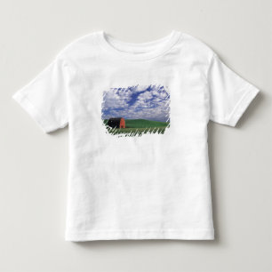 Red barn in wheat & barley field in Whitman Toddler T-Shirt