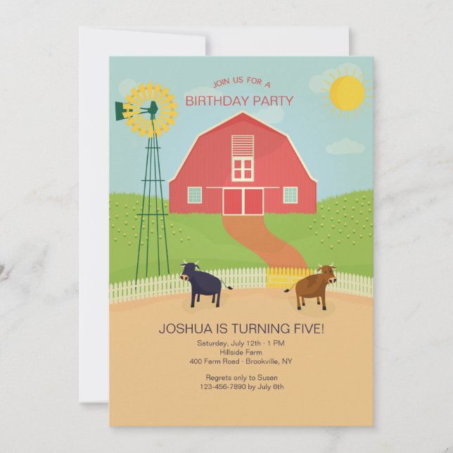 Red Barn Invitation (Front)