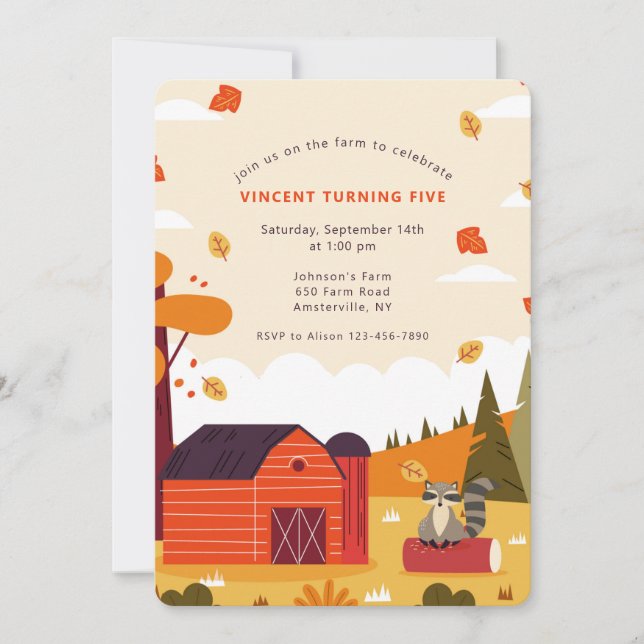 Red Barn Invitation (Front)