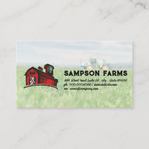 Red Barn Logo   Farm and Tractor Business Card