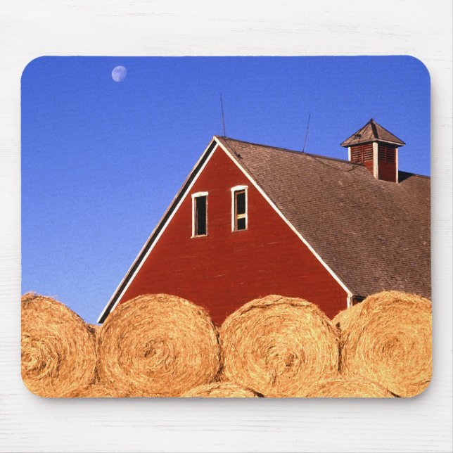 Red Barn Moon Mouse Mat (Front)