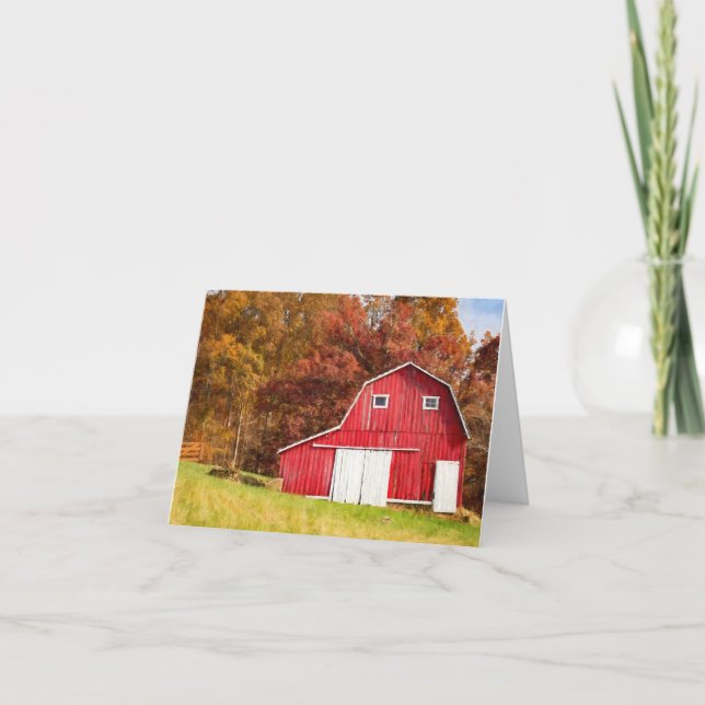 Red Barn Note Card (Front)