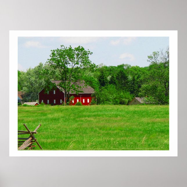 Red Barn Scenic Photograph Poster (Front)