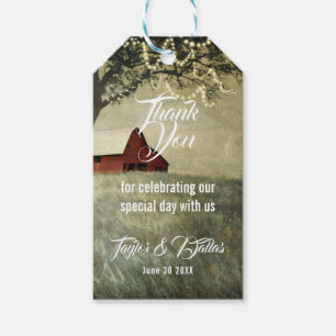 Red Barn Valley, Rustic Farm Design Gift Tags