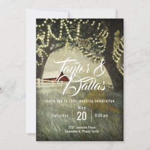 Red Barn Valley, Rustic Farm Design Invitation