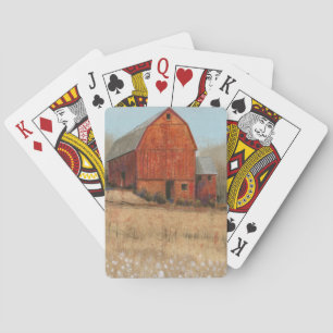 Red Barn View Playing Cards