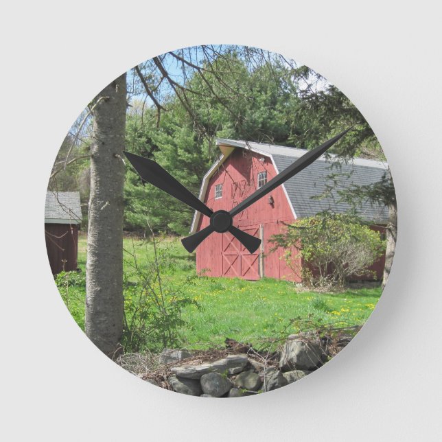 Red Barn Wall Clock (Front)