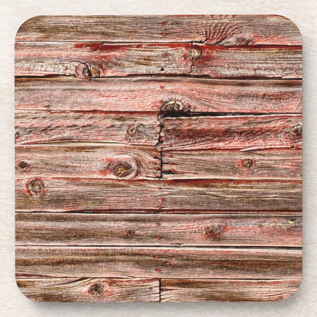 red barn wood coaster (Front)