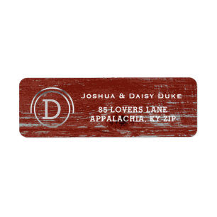 Red Barn Wood Monogram   Country Western Wedding