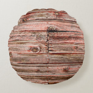red barn wood pillow