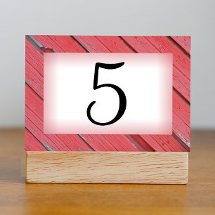 Red Barn Wood Ranch Table Number