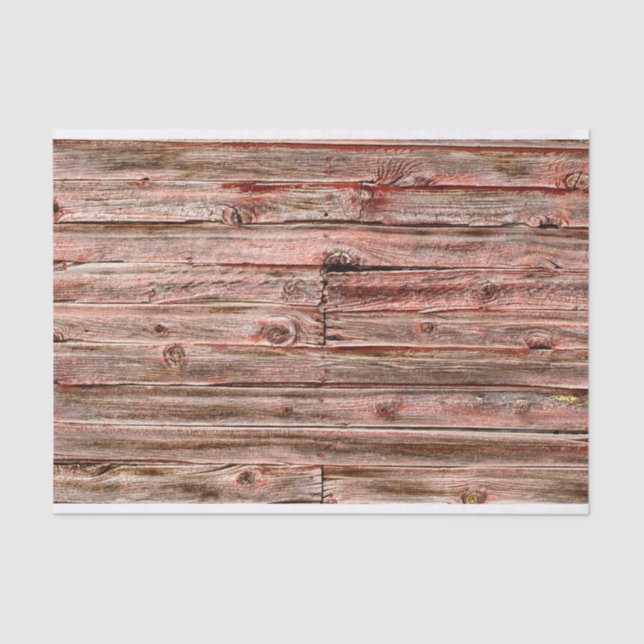red barn wood tissue paper (Front)