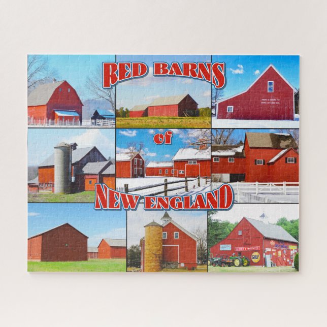 Red Barns of New England Jigsaw Puzzle (Horizontal)