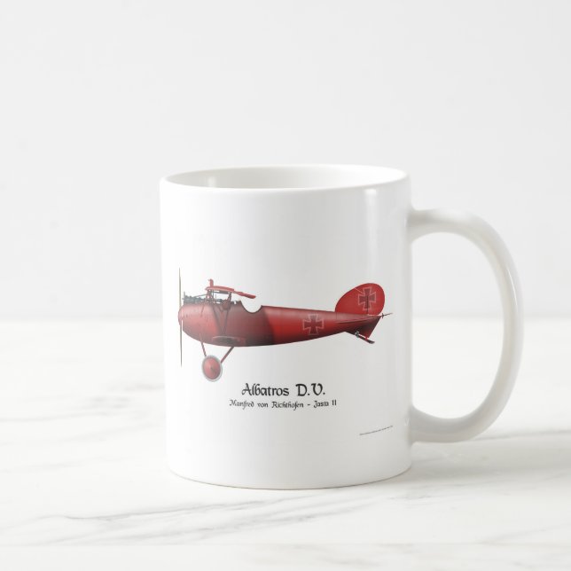 Red Baron aka Manfred von Richthofen and his plane Coffee Mug (Right)