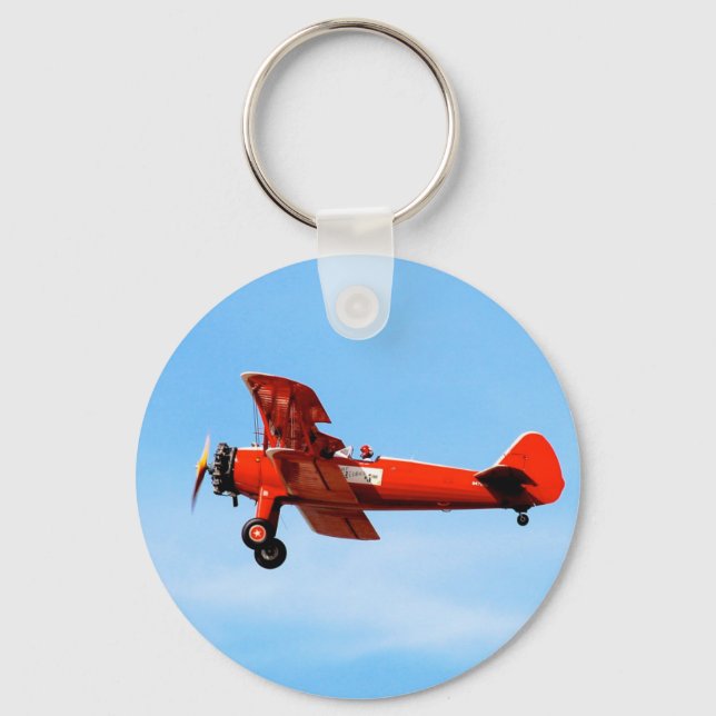 Red Baron Bi Plane Key Ring (Front)