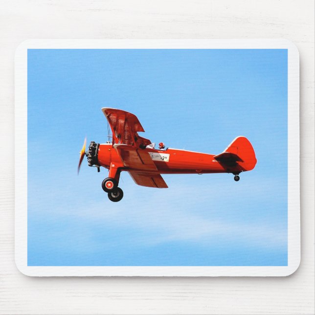 Red Baron Bi Plane Mouse Mat (Front)
