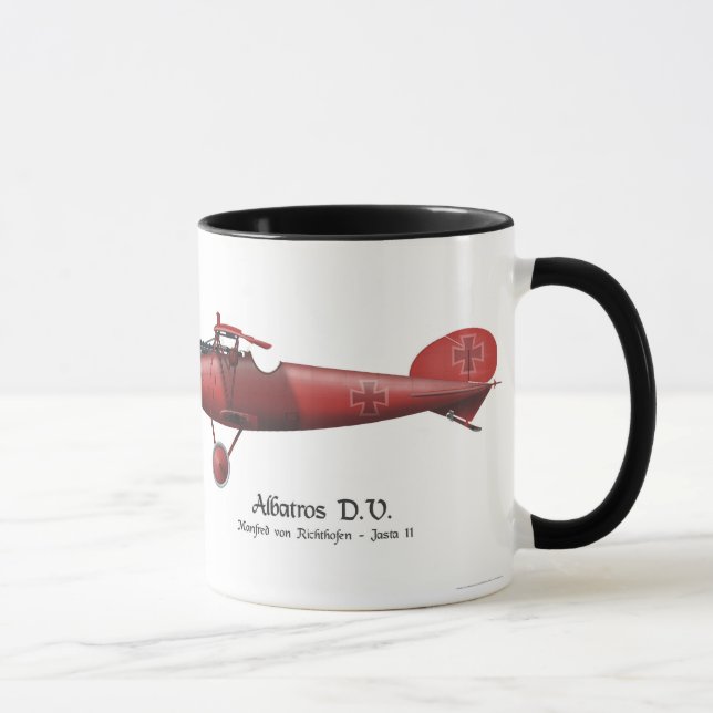 Red Baron Manfred von Richthofen German Flying Ace Mug (Right)