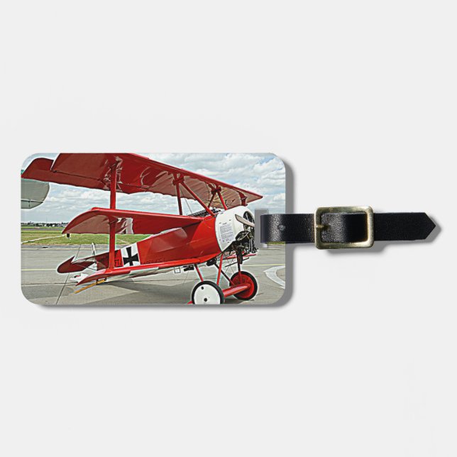 Red Baron's triplane Luggage Tag (Front Horizontal)
