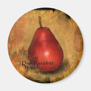 Red Bartlett Pear Magnet