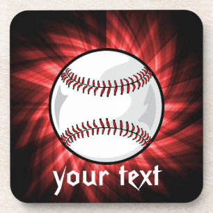 Red Baseball Coaster