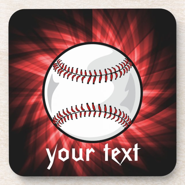 Red Baseball Coaster (Front)
