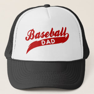 Red Baseball Dad Trucker Hat
