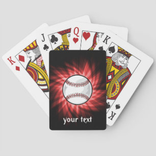 Red Baseball Playing Cards