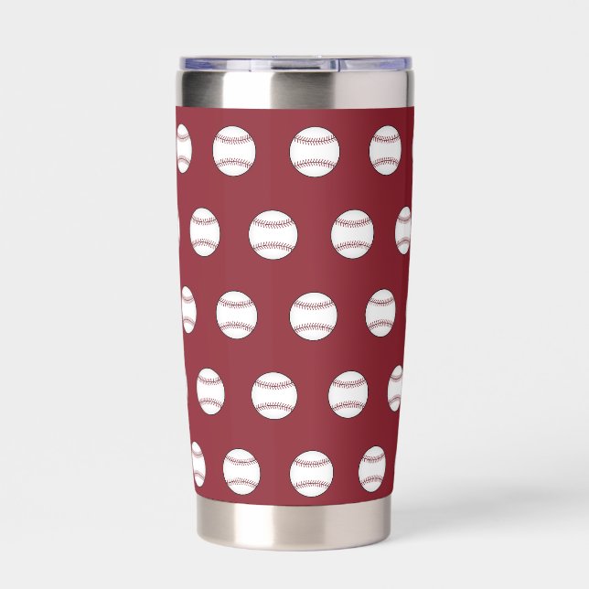Red Baseball Thermal Tumbler  (Front)