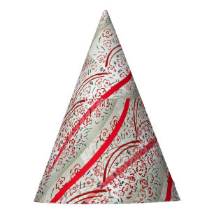 Red Basket with Handle Christmas Party Hat