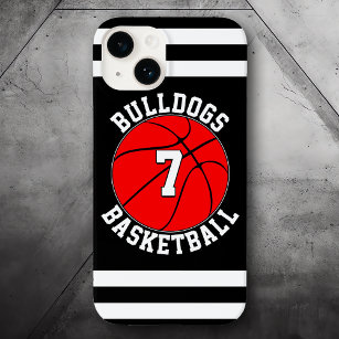 Red Basketball Team Name Player Number Custom Case-Mate iPhone Case