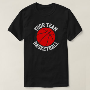 Red Basketball Team, Player & Jersey Number Sports T-Shirt