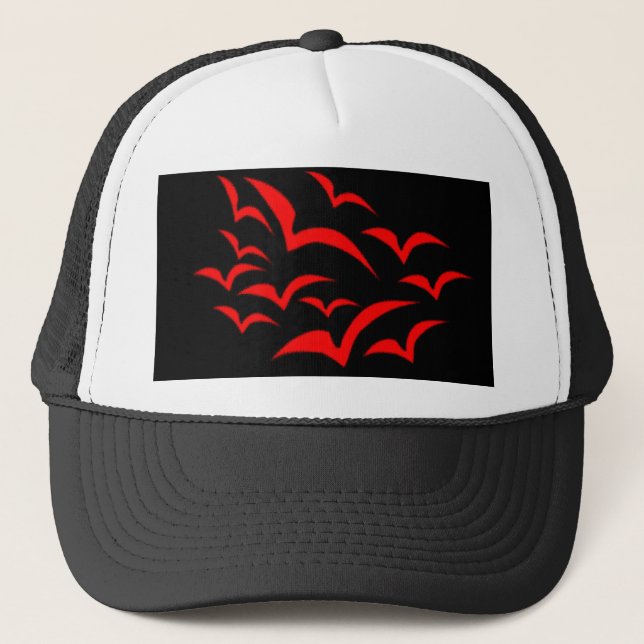 Red bat Cloud Kids Hat (Front)