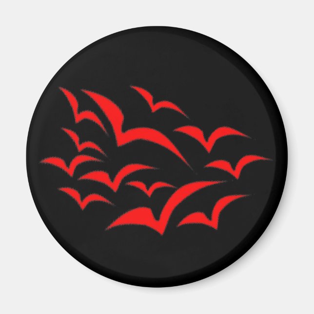 Red Bat Cloud Magnet (Front)