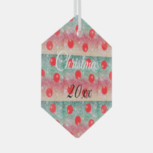Red Bauble Christmas Design Glass Tree Decoration