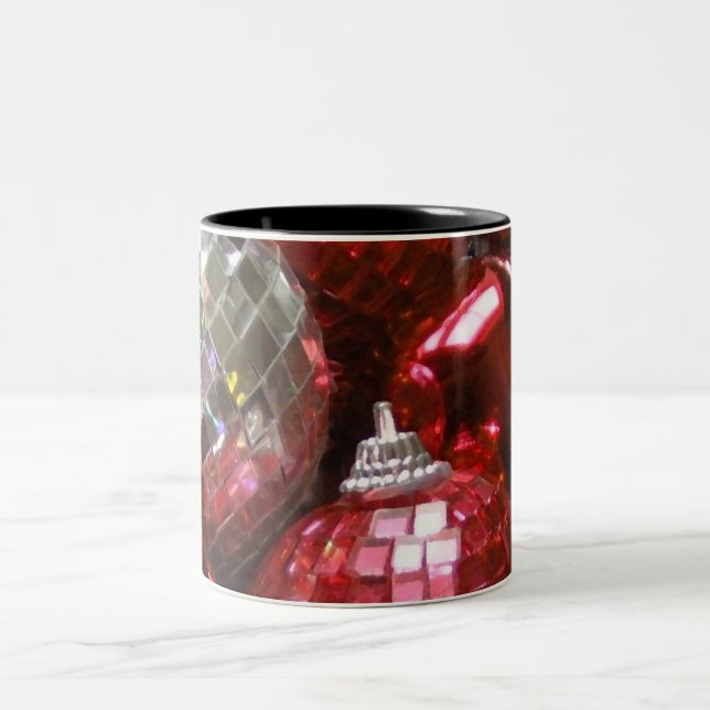 Red Baubles two tone mug (Center)