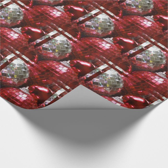 Red Baubles wrapping paper (Corner)