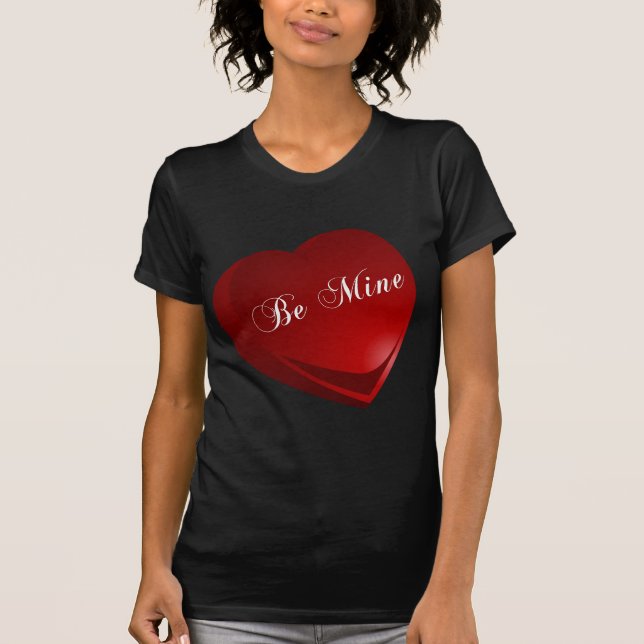 Red Be Mine Heart T-Shirt (Front)